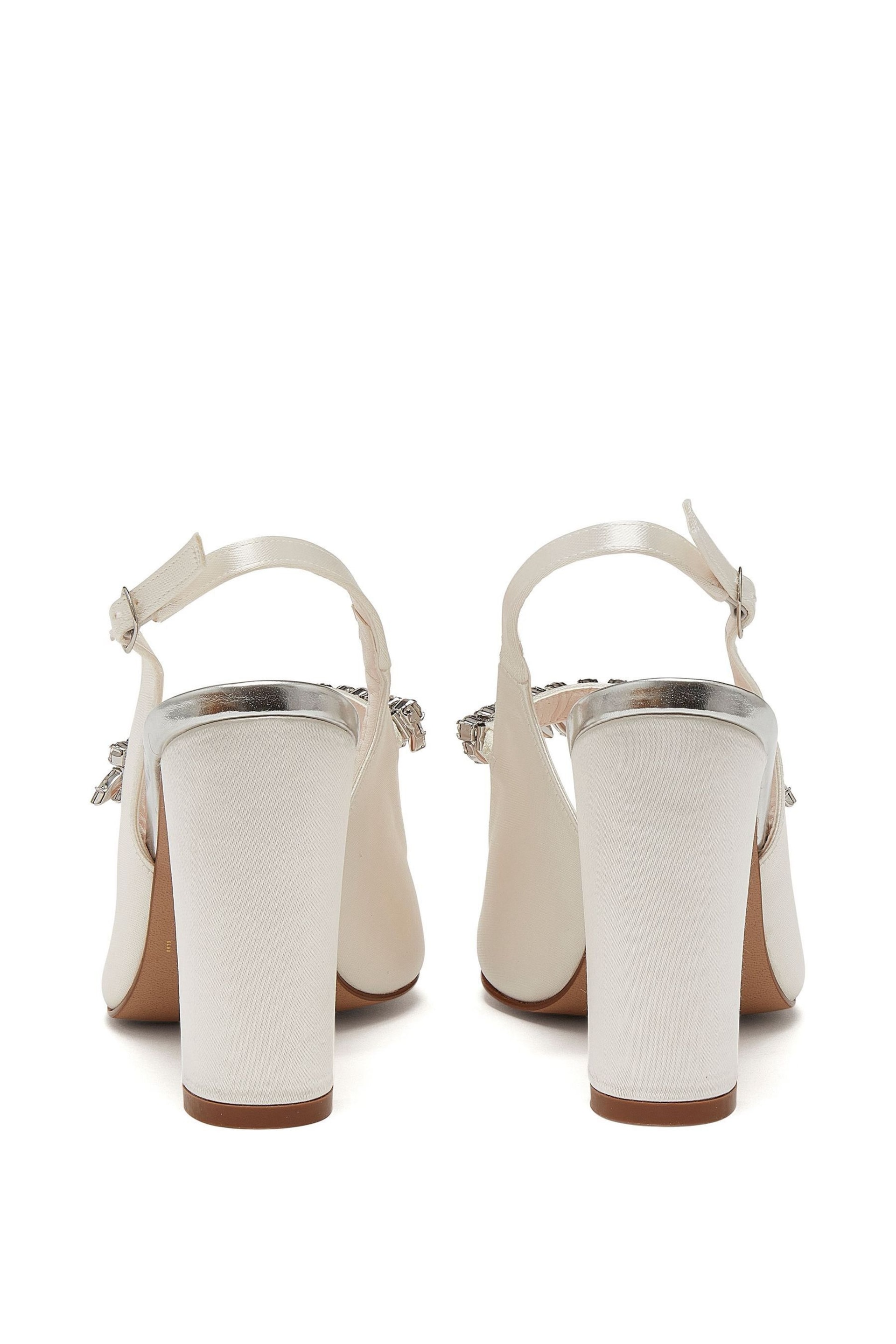 Rainbow Club Cream Freya Bridal Sparkly Slingback Wedding Shoes - Image 3 of 4