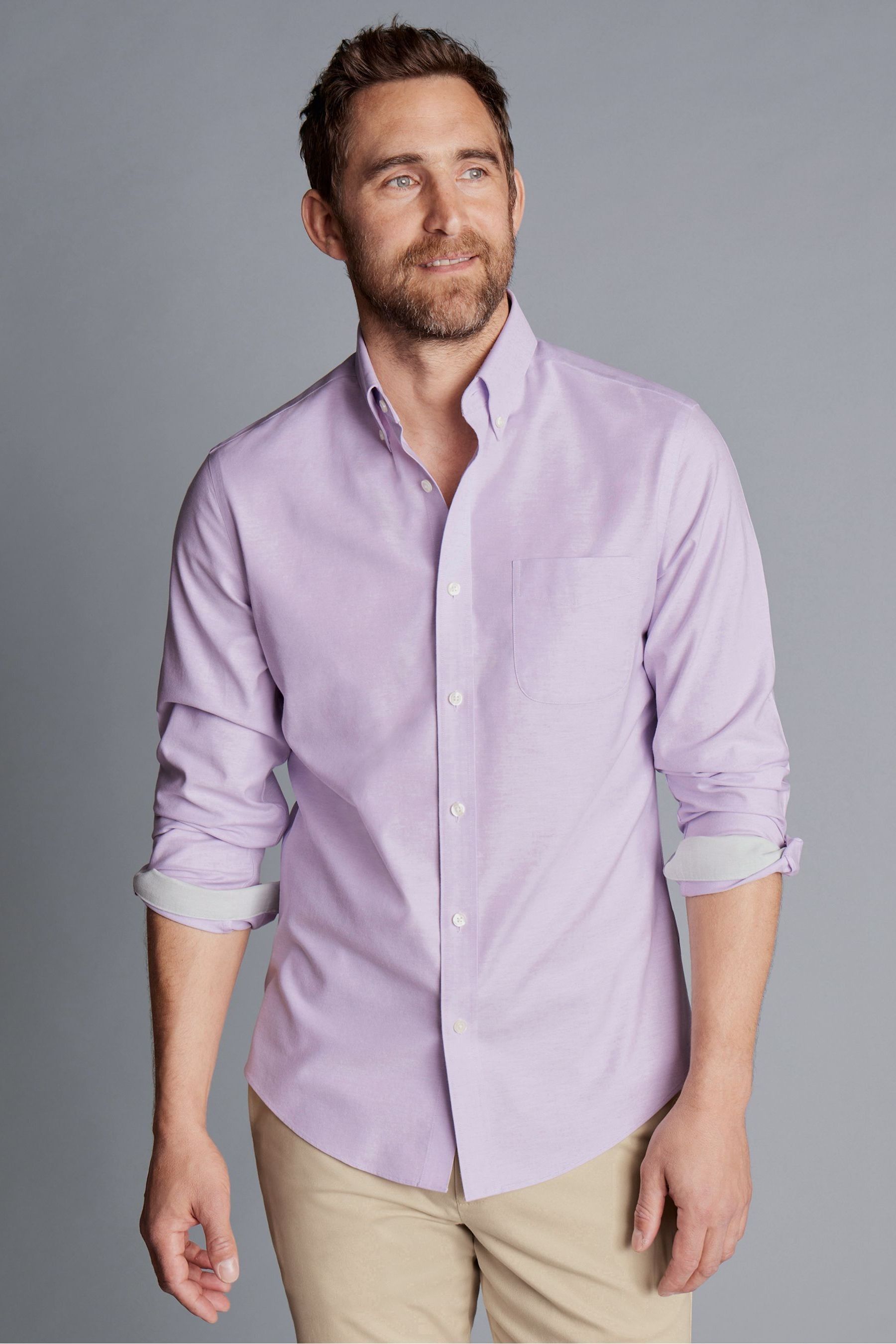 Light purple button down shirt 2025