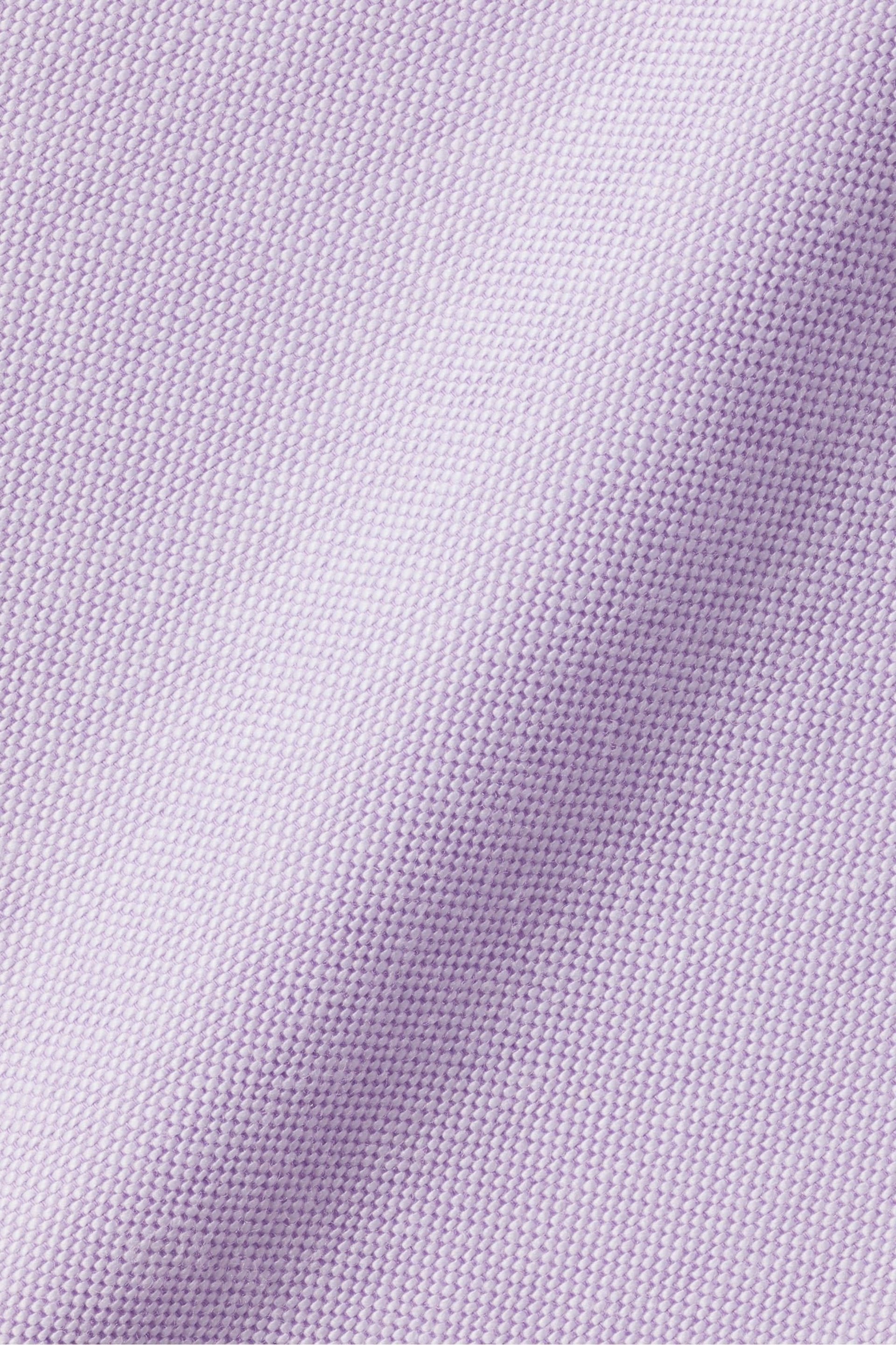 Charles Tyrwhitt Purple Plain Sf Button-down Non-iron Stretch Oxford Shirt - Image 6 of 6