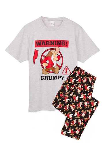 Vanilla Underground Grey Grumpy Mens Long Leg Pyjama Set