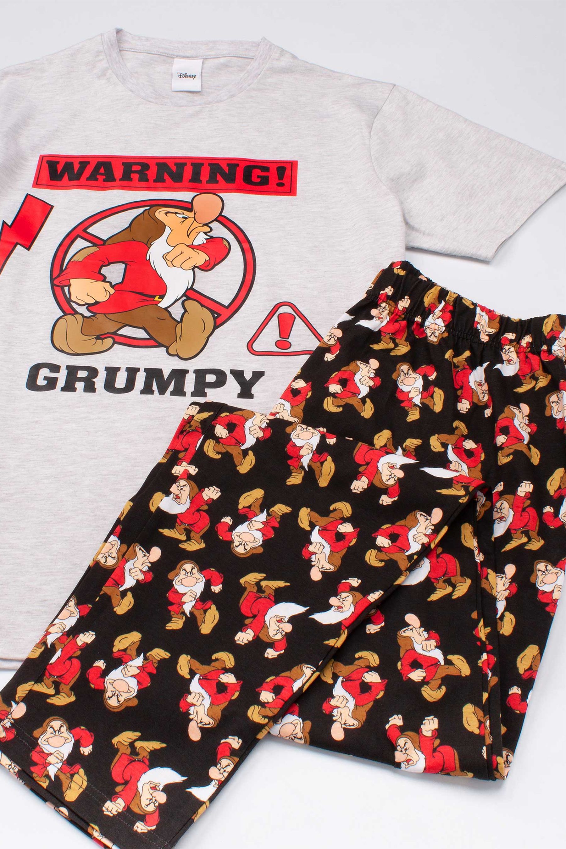 Buy Vanilla Underground Grey Grumpy Mens Long Leg Pyjama Set from Next Qatar