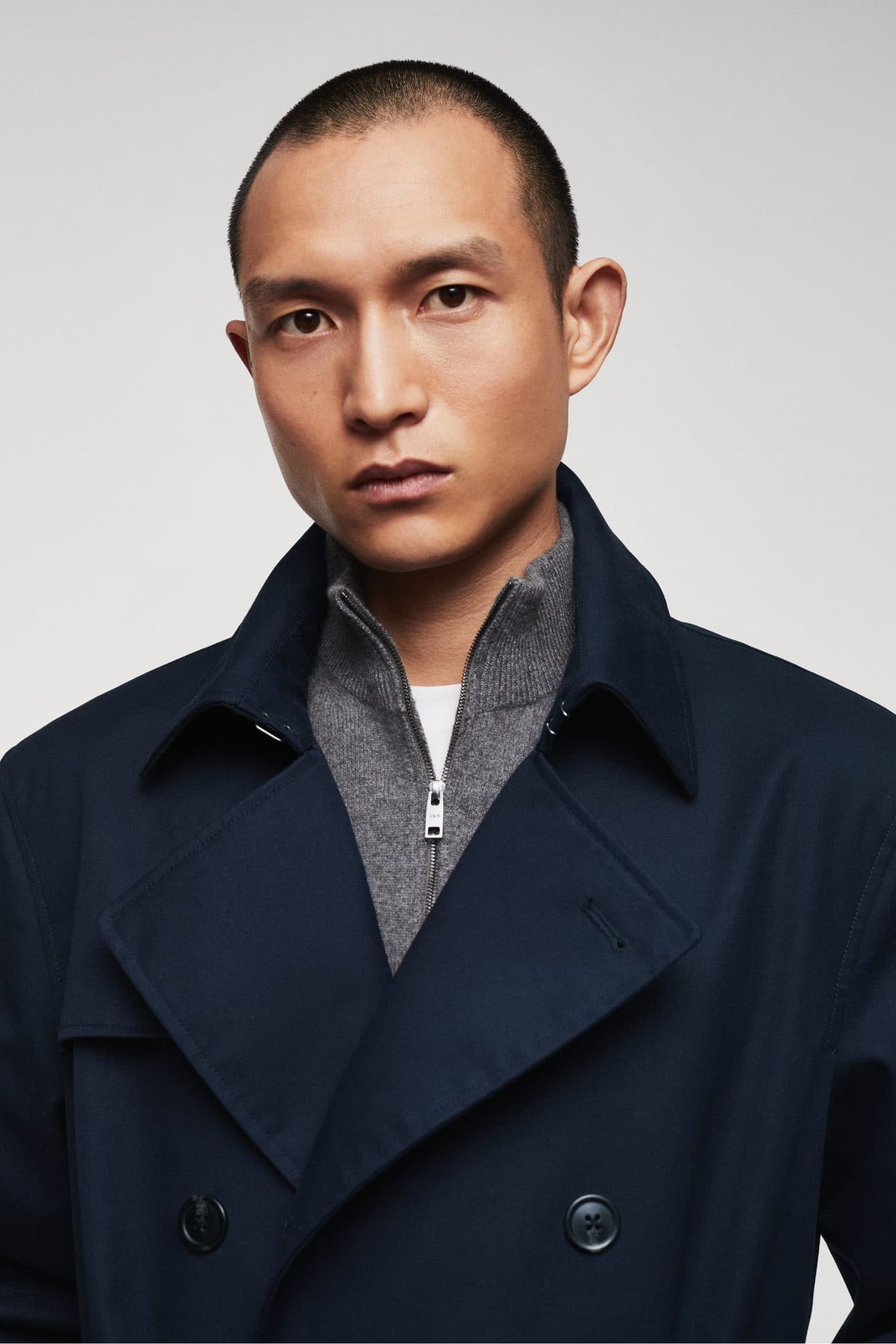 Mango blue coat new arrivals