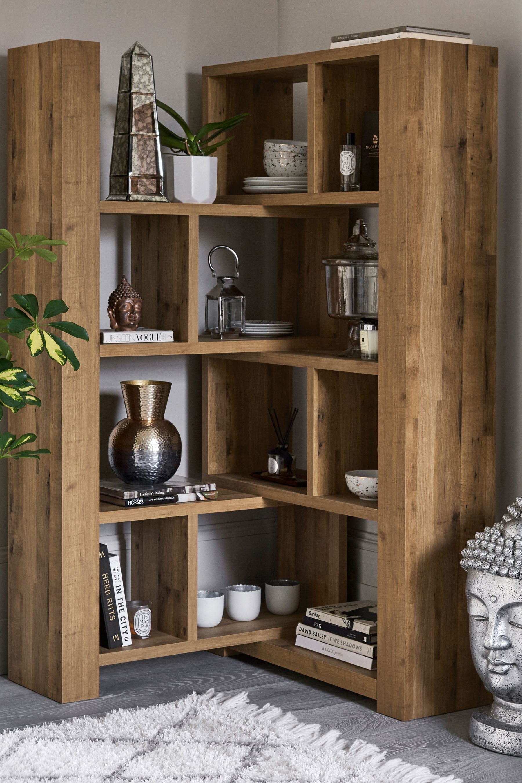 Buy Dark Bronx Oak Effect Extending Shelving Unit from the Next UK online shop