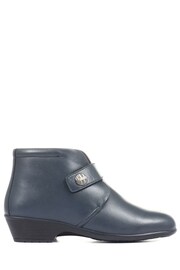 Pavers Blue Wide Fit Leather Ladies Ankle Boots - Image 1 of 5