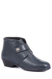 Pavers Blue Wide Fit Leather Ladies Ankle Boots - Image 2 of 5