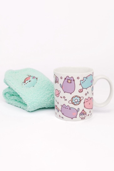 Vanilla Underground Green Pusheen Green Mug And Sock Set