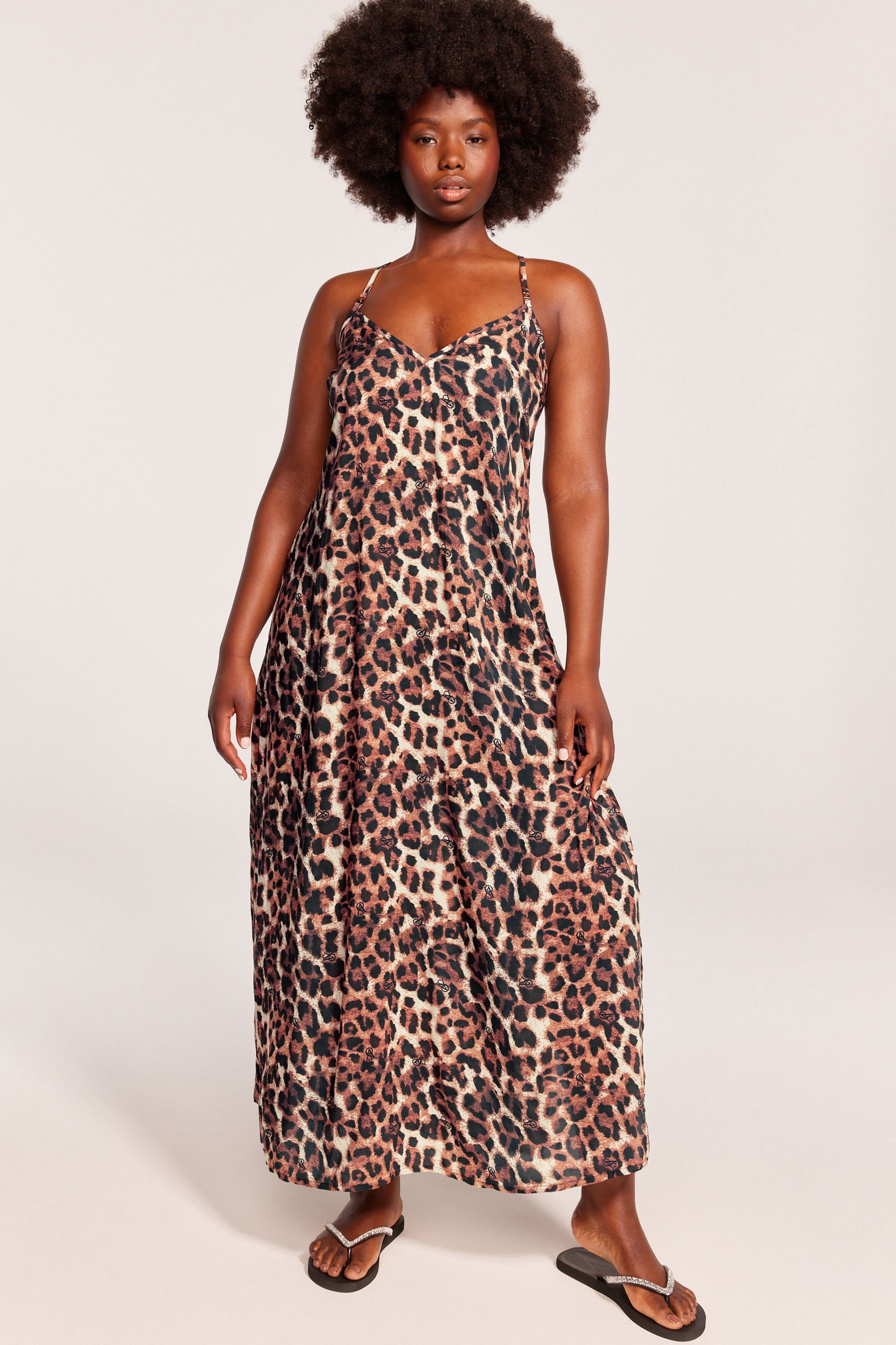 Animal print beach dress discount