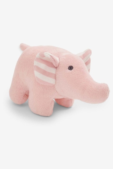 JoJo Maman Bébé Pink Elephant Soft Rattle Toy