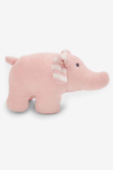 JoJo Maman Bébé Pink Elephant Soft Rattle Toy