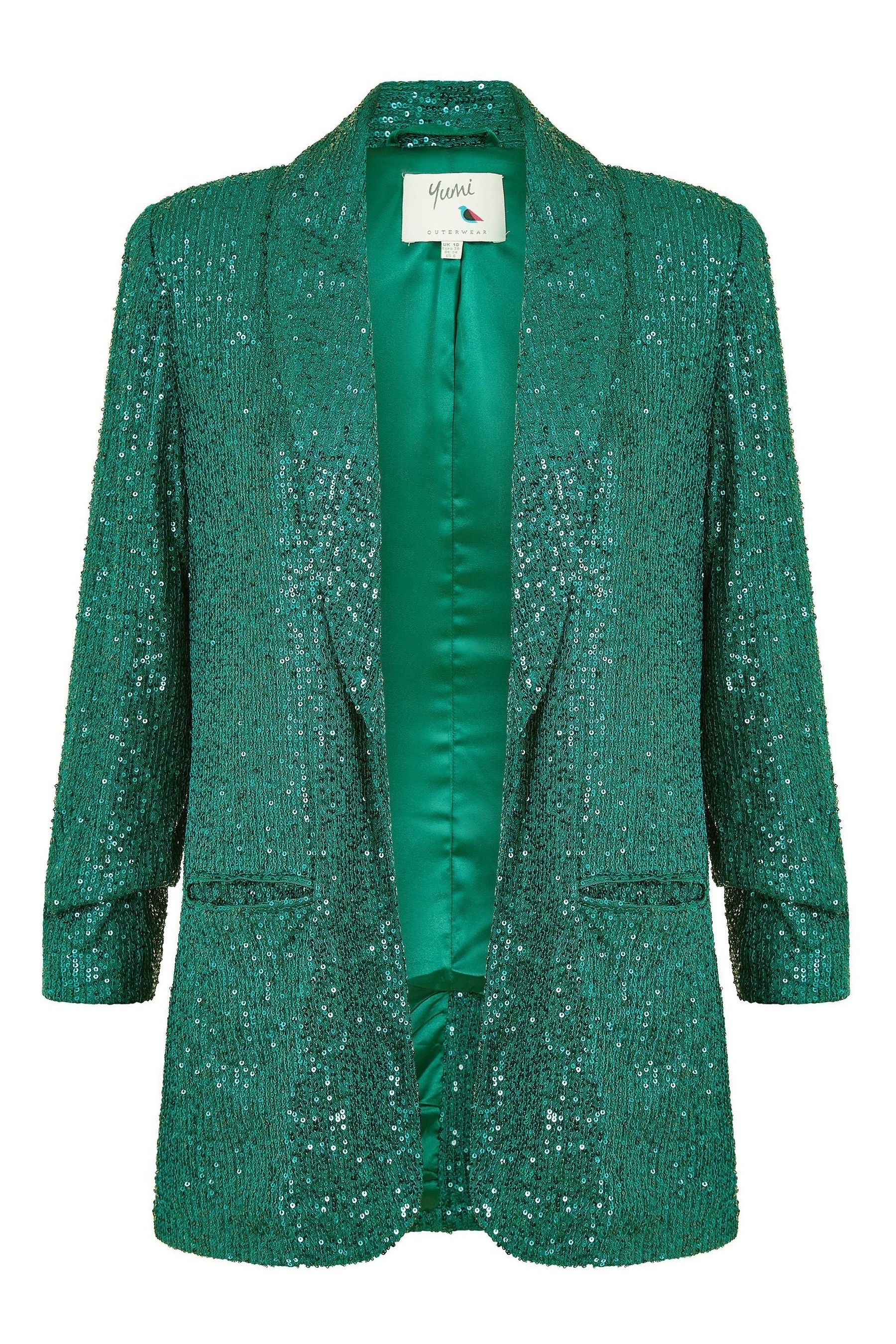Dark green top sequin jacket