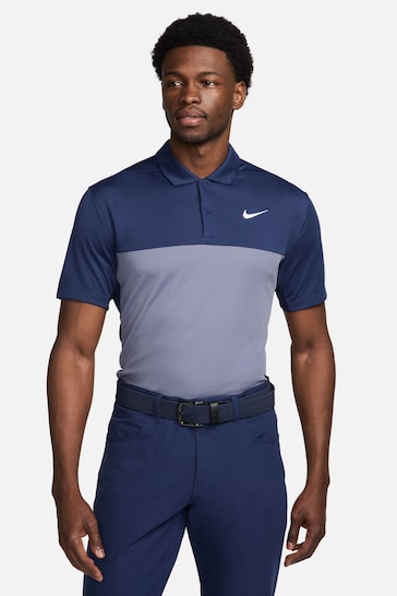 Nike Blue Victory+ Dri-FIT Golf Polo Shirt