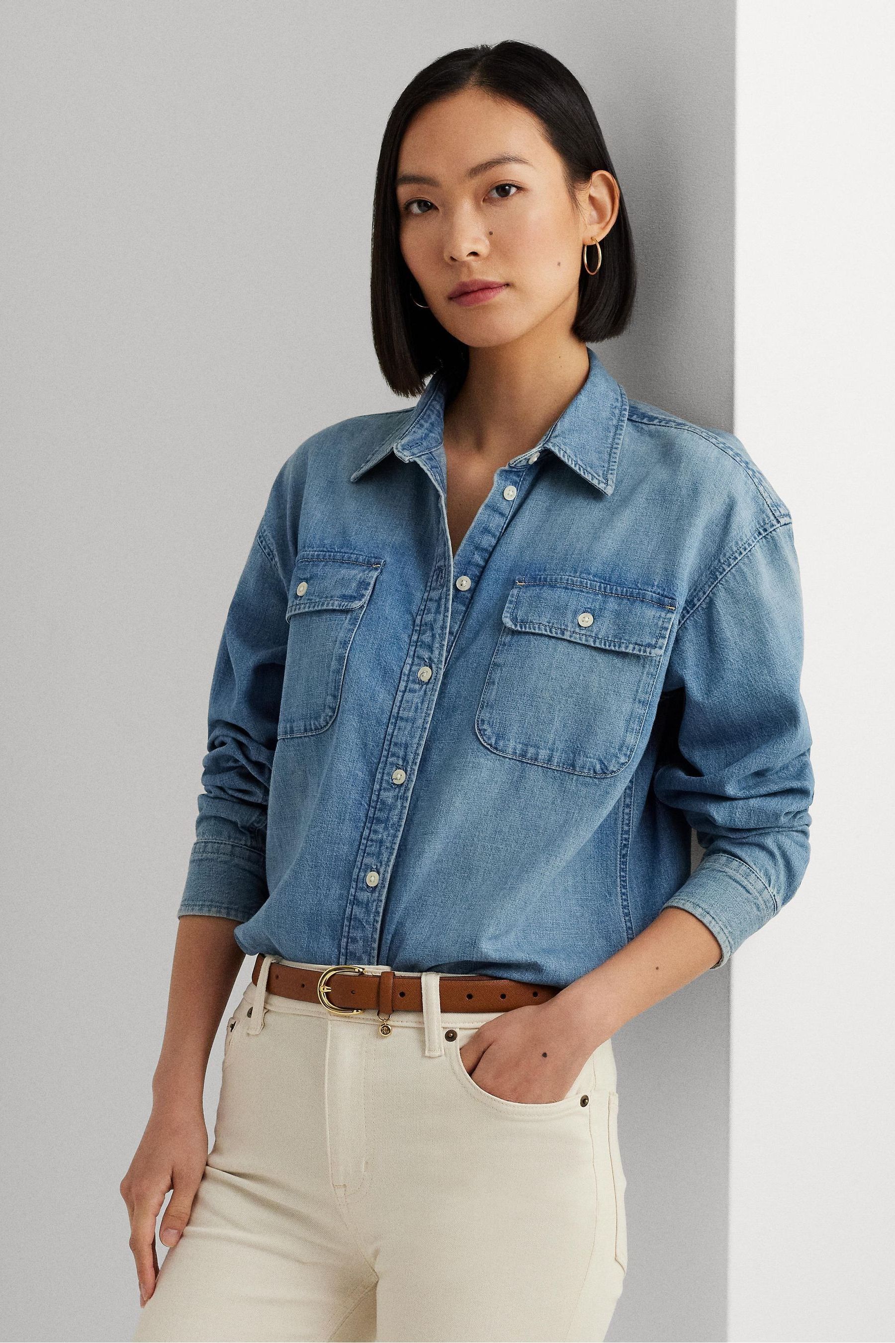 Ladies ralph lauren best sale denim shirt