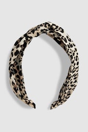 Animal Print Structured Knot Headband - Image 1 of 2