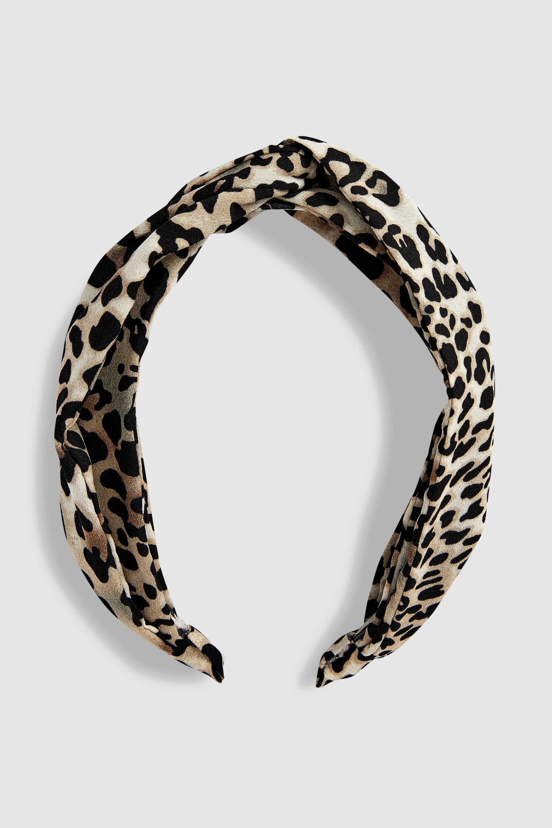 Animal Print Structured Knot Headband - Image 1 of 2