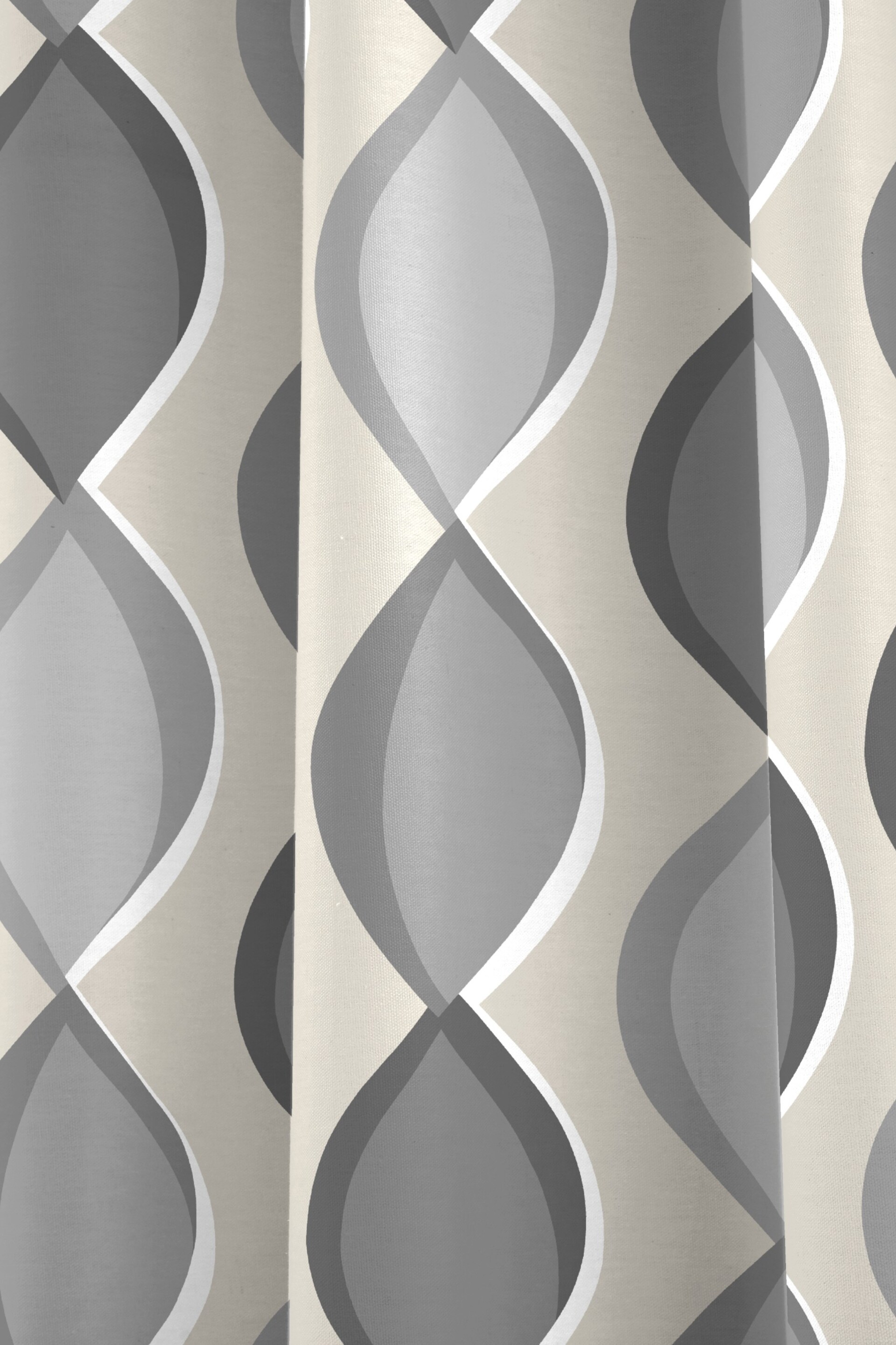 Fusion Grey Lennox Cotton Eyelet Curtains - Image 3 of 3