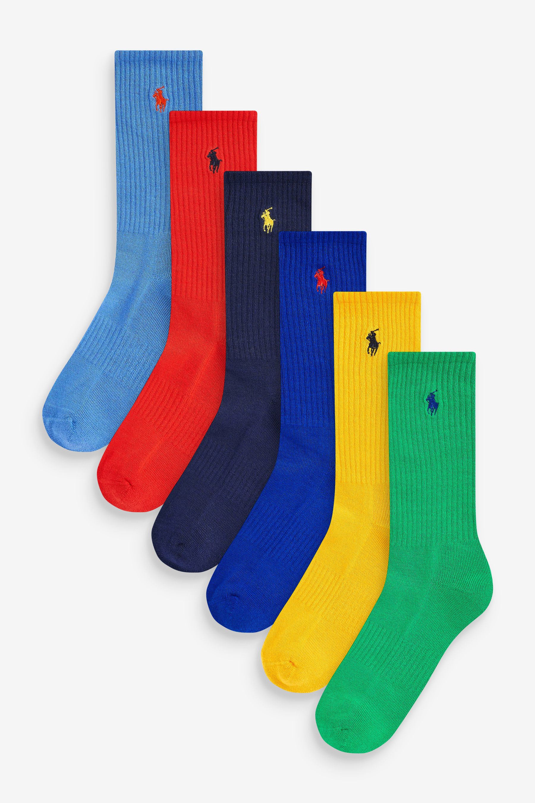 Buy Polo Ralph Lauren Cotton Crew 6 Pack Socks from the Next UK online shop