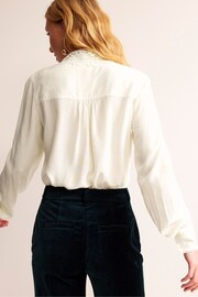 Boden Cream Lace Collar Shirt - Image 2 of 5