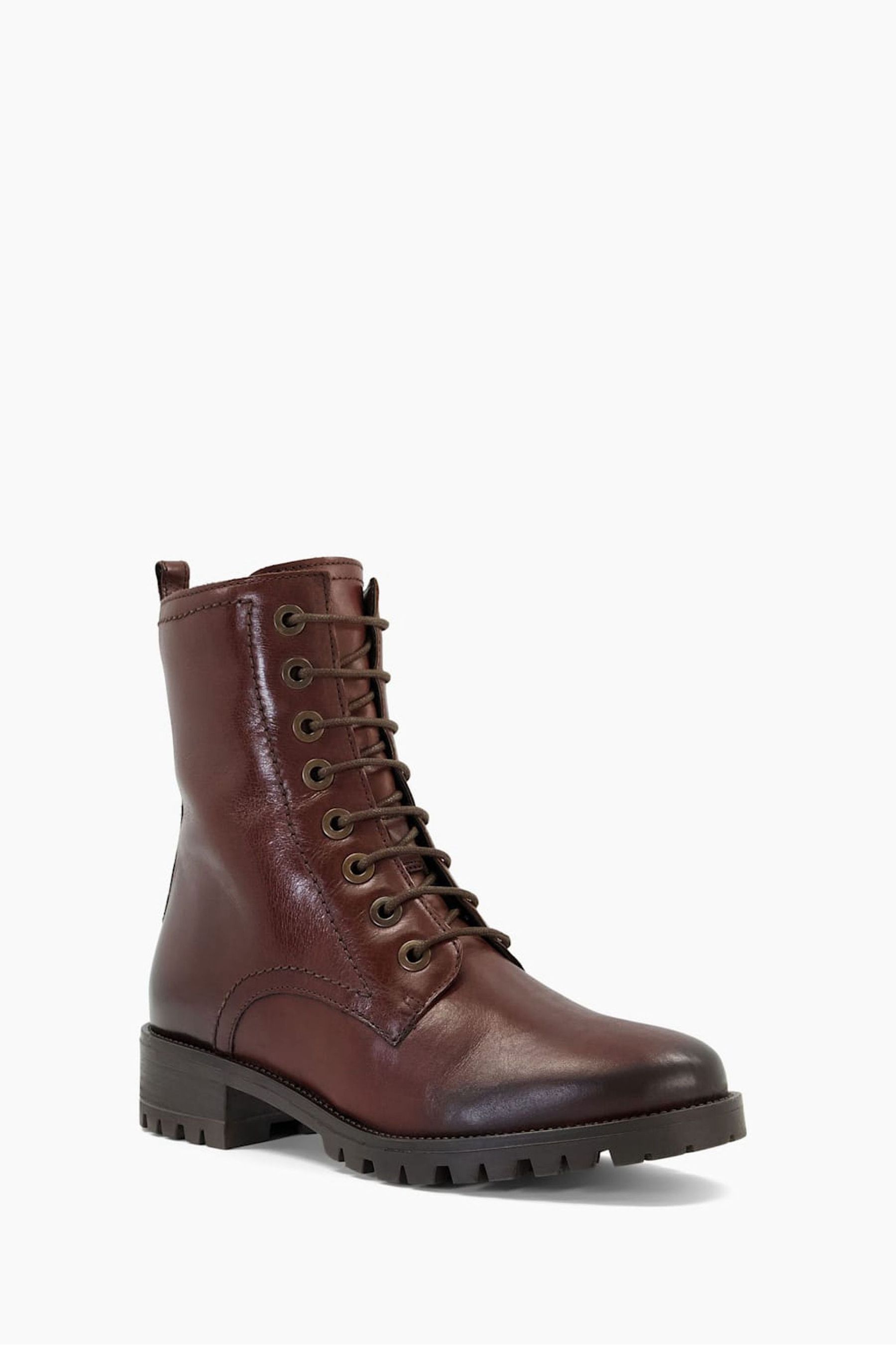 Buy Dune London Brown Prestone Cleated Sole Lace Up Hiker Boots from Next Luxembourg