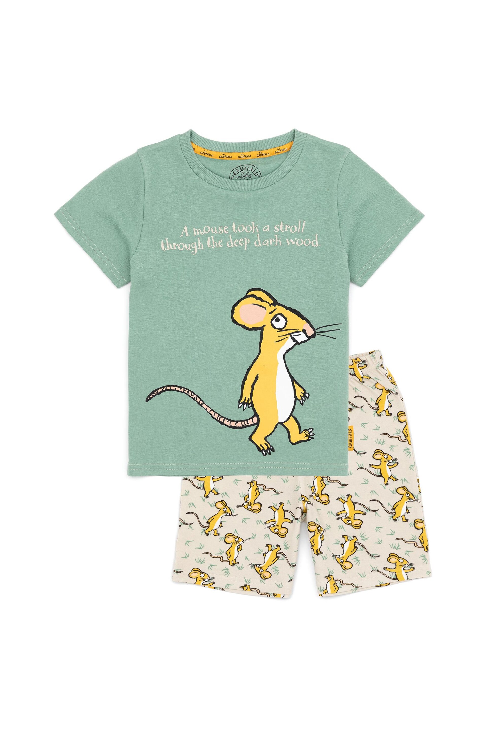 Vanilla Underground Green Gruffalo Kids Licensing Pyjamas 2 Packs - Image 2 of 5