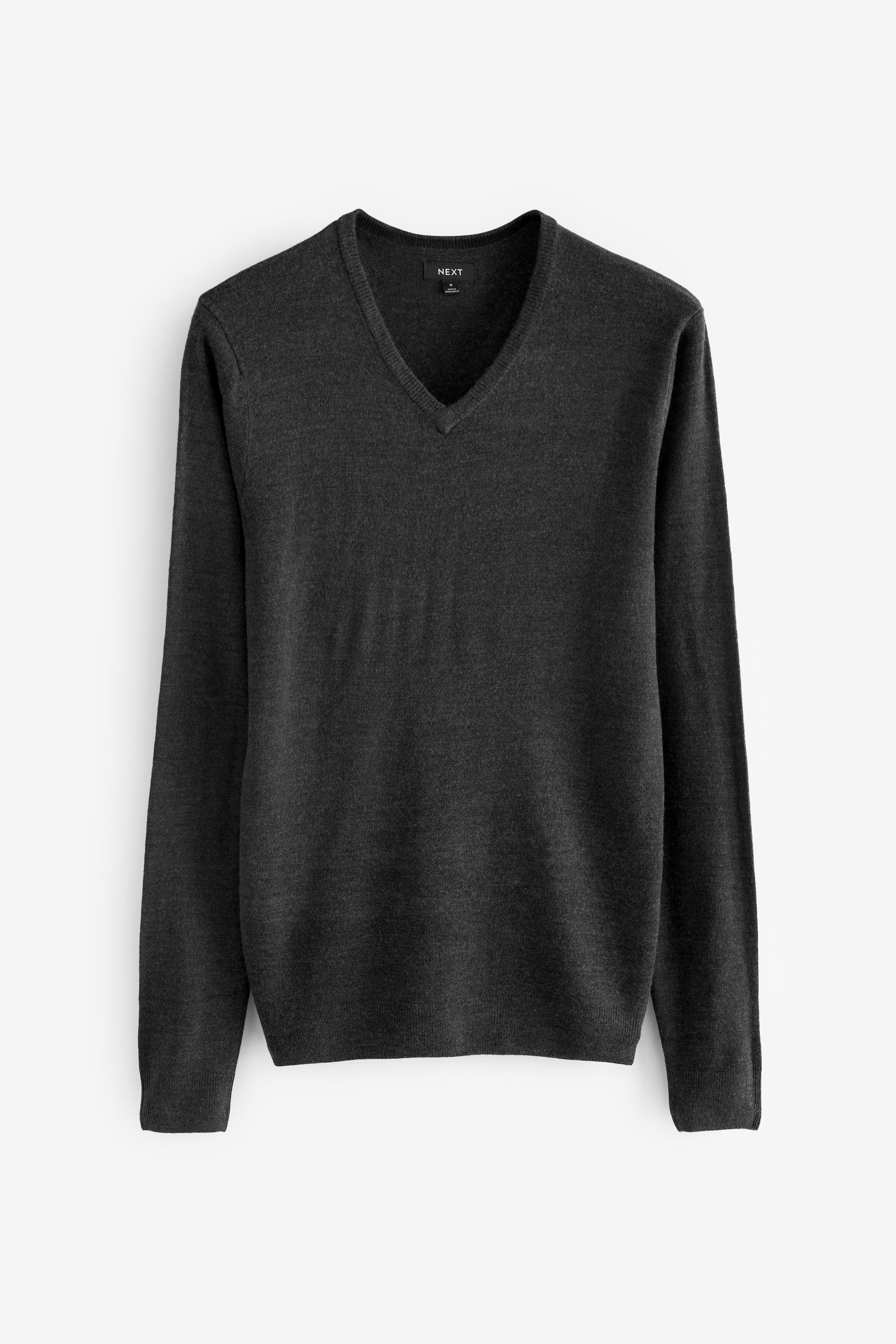 Buy Dark Grey V Neck Regular Soft Touch Knit Jumper from Next Luxembourg