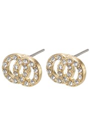 PILGRIM Gold Plated Elaine Plated Crystal Earrings - Image 2 of 5