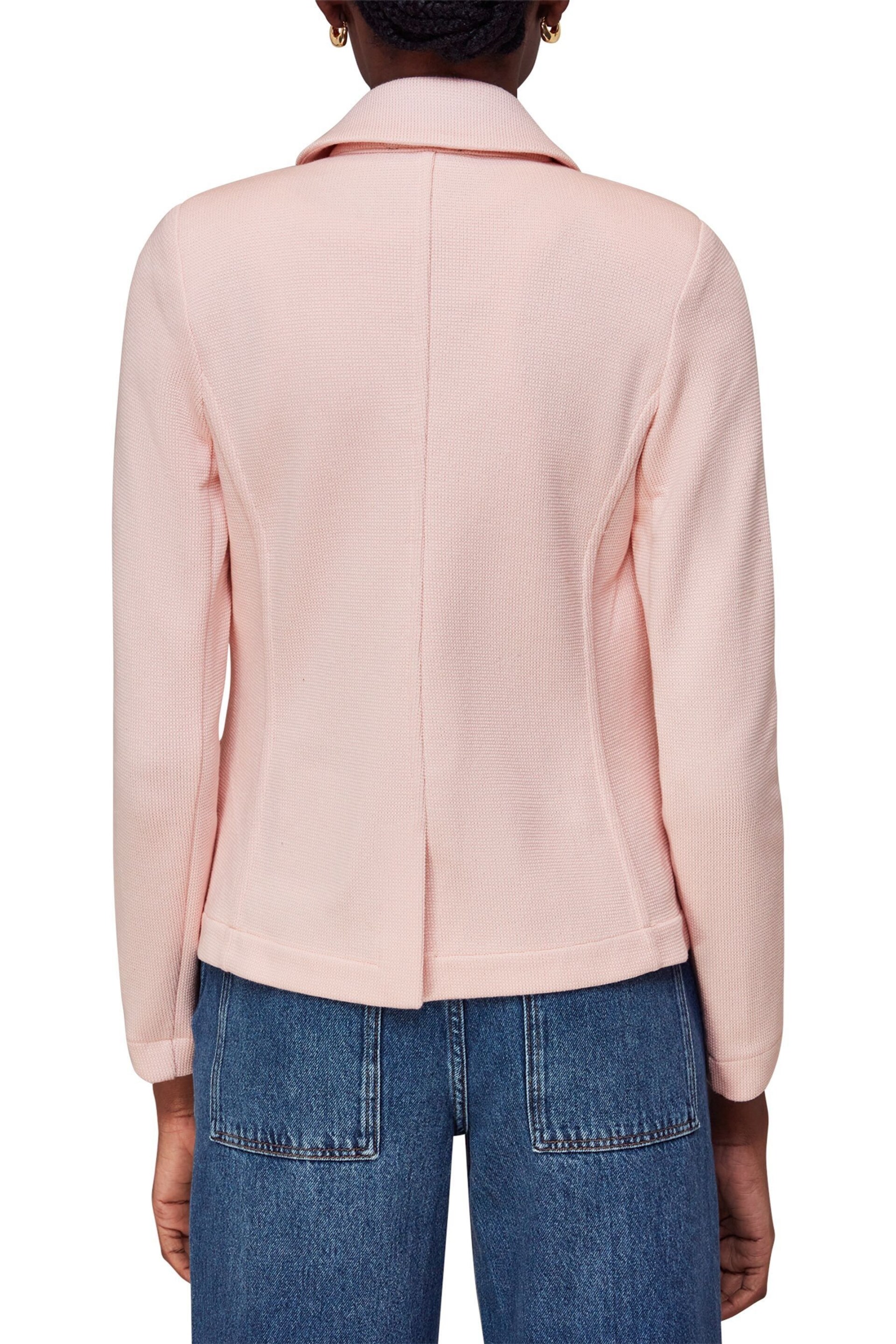 Whistles Pink Slim Jersey Jacket - Image 2 of 4