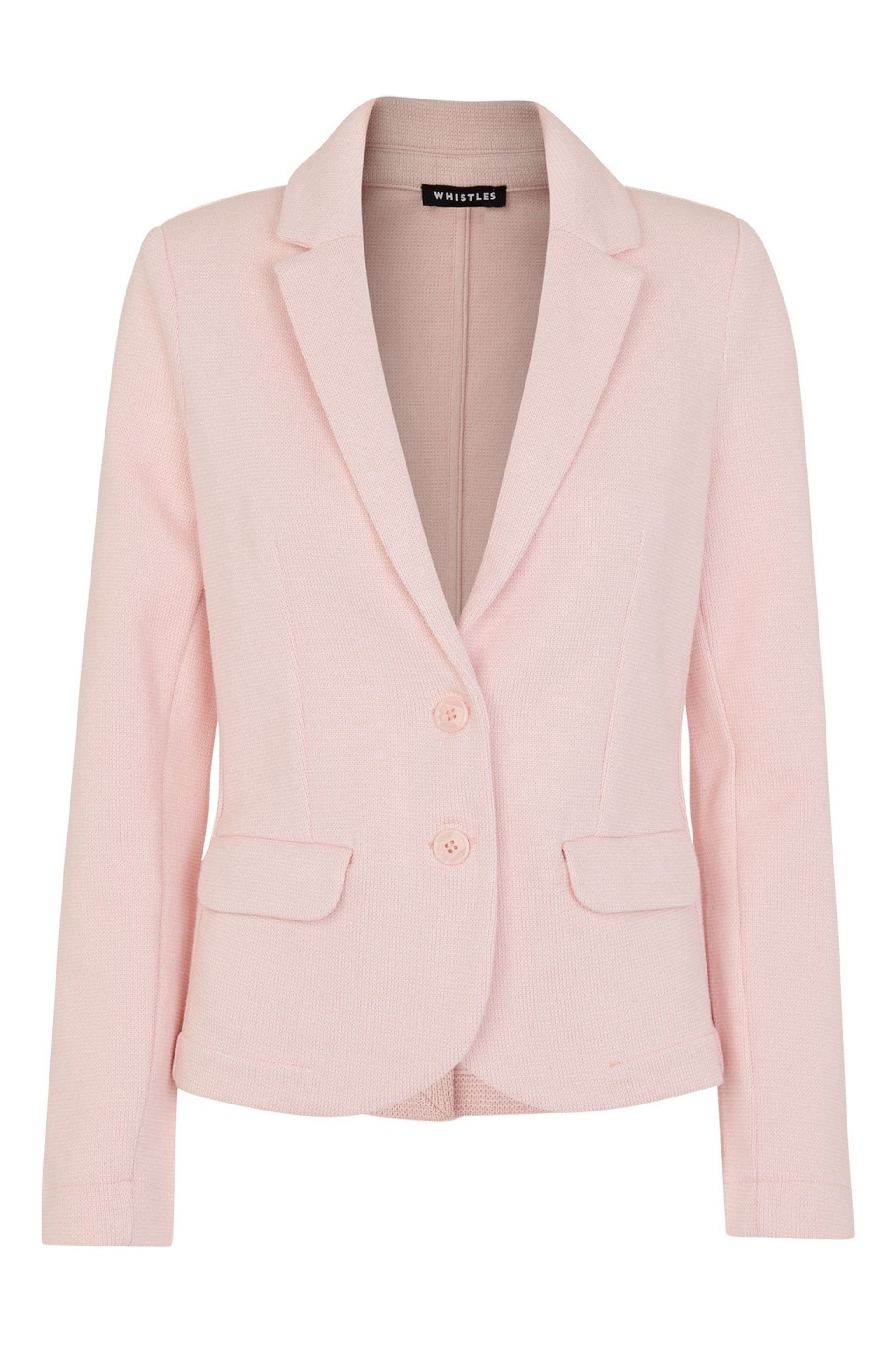 Whistles Pink Slim Jersey Jacket - Image 4 of 4