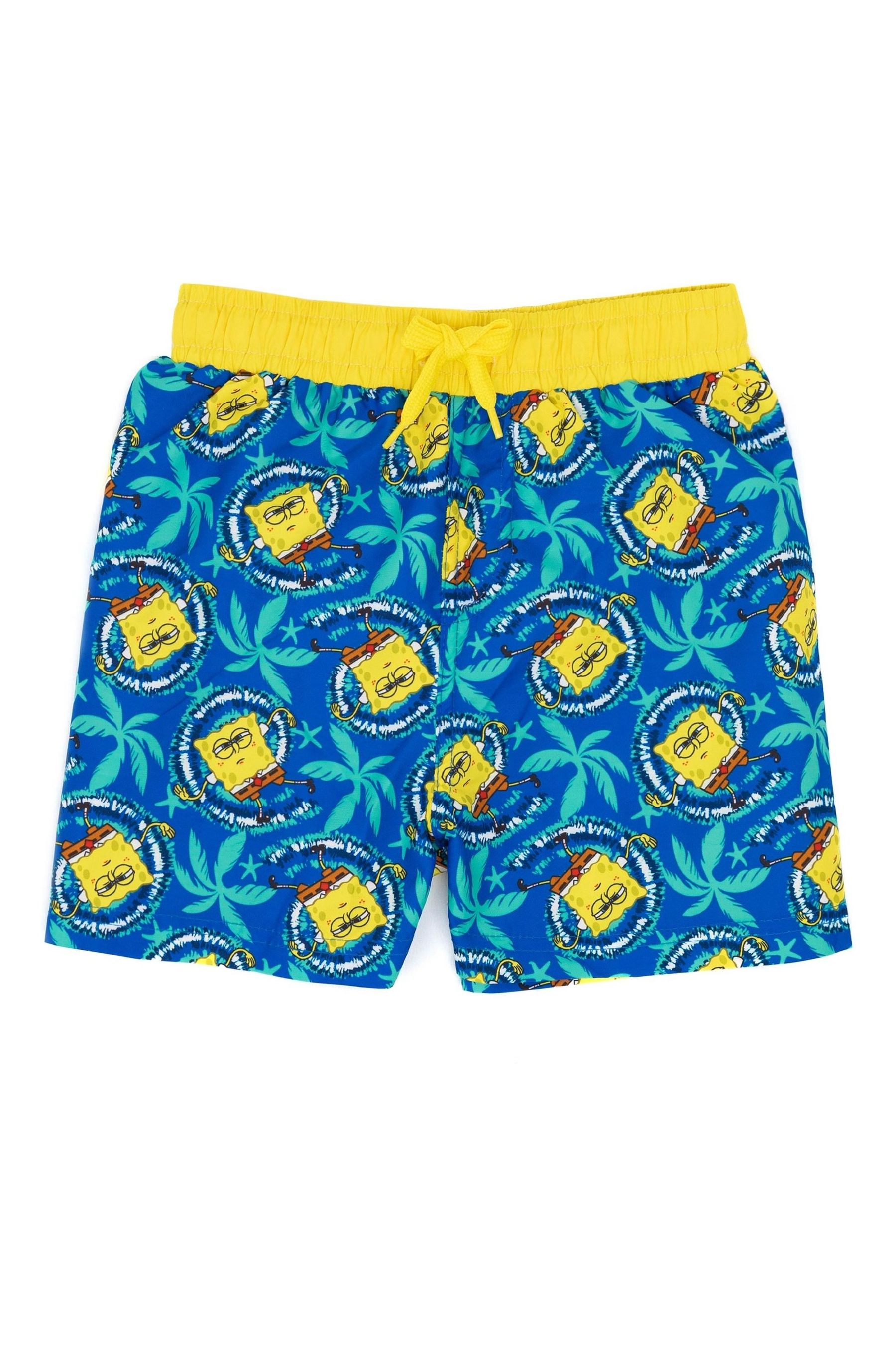 Vanilla Underground Blue Sponge Bob Square Pants Licencing Boys Swim Shorts