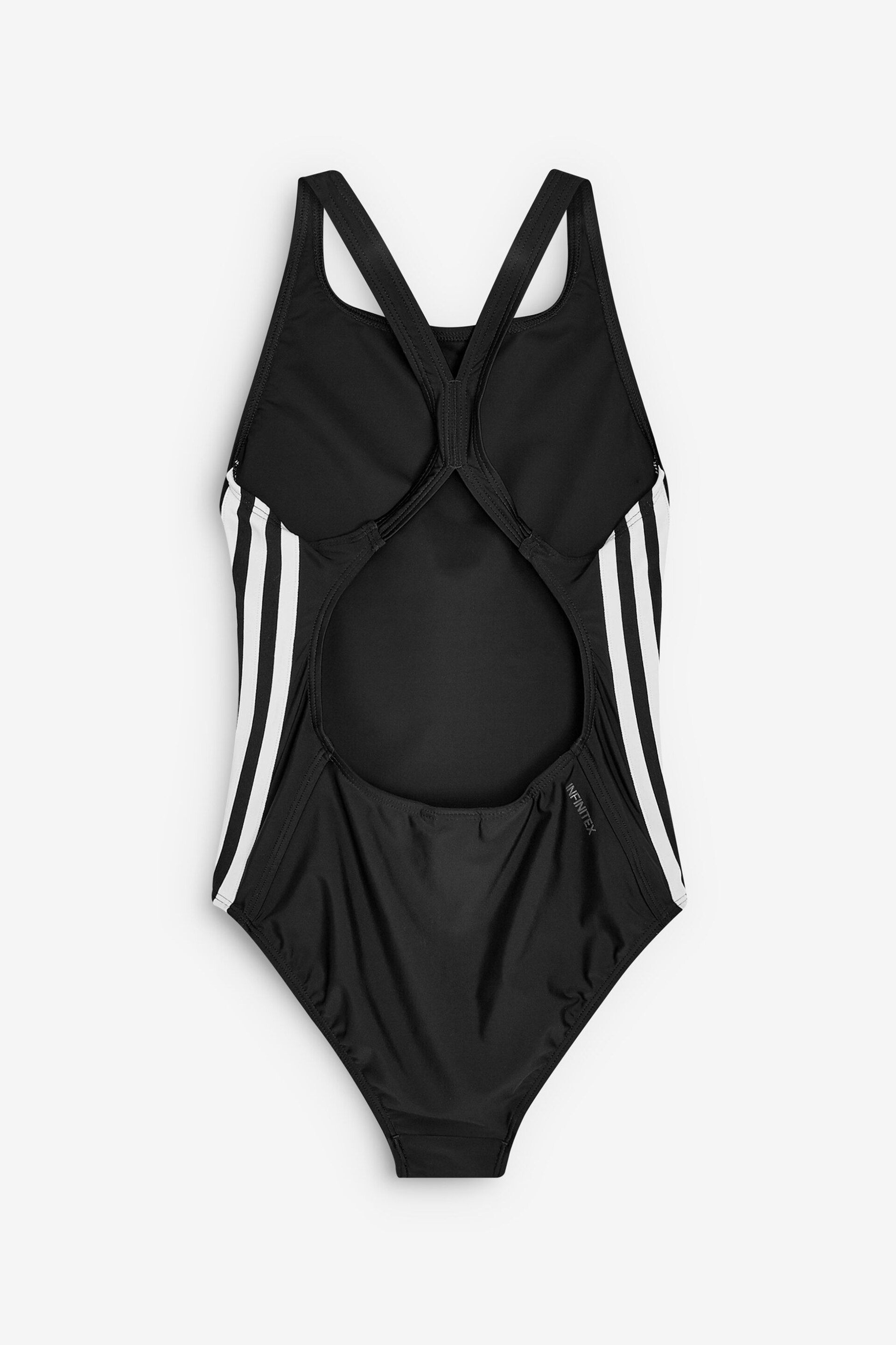 adidas Black Athly V 3-Stripes Swimsuit - Image 8 of 10