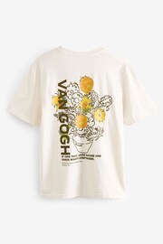 Ecru Van Gogh Sunflowers Artist Licence T-Shirt - Image 6 of 8