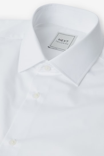 White Easy Care Single Cuff Shirts 5 Pack