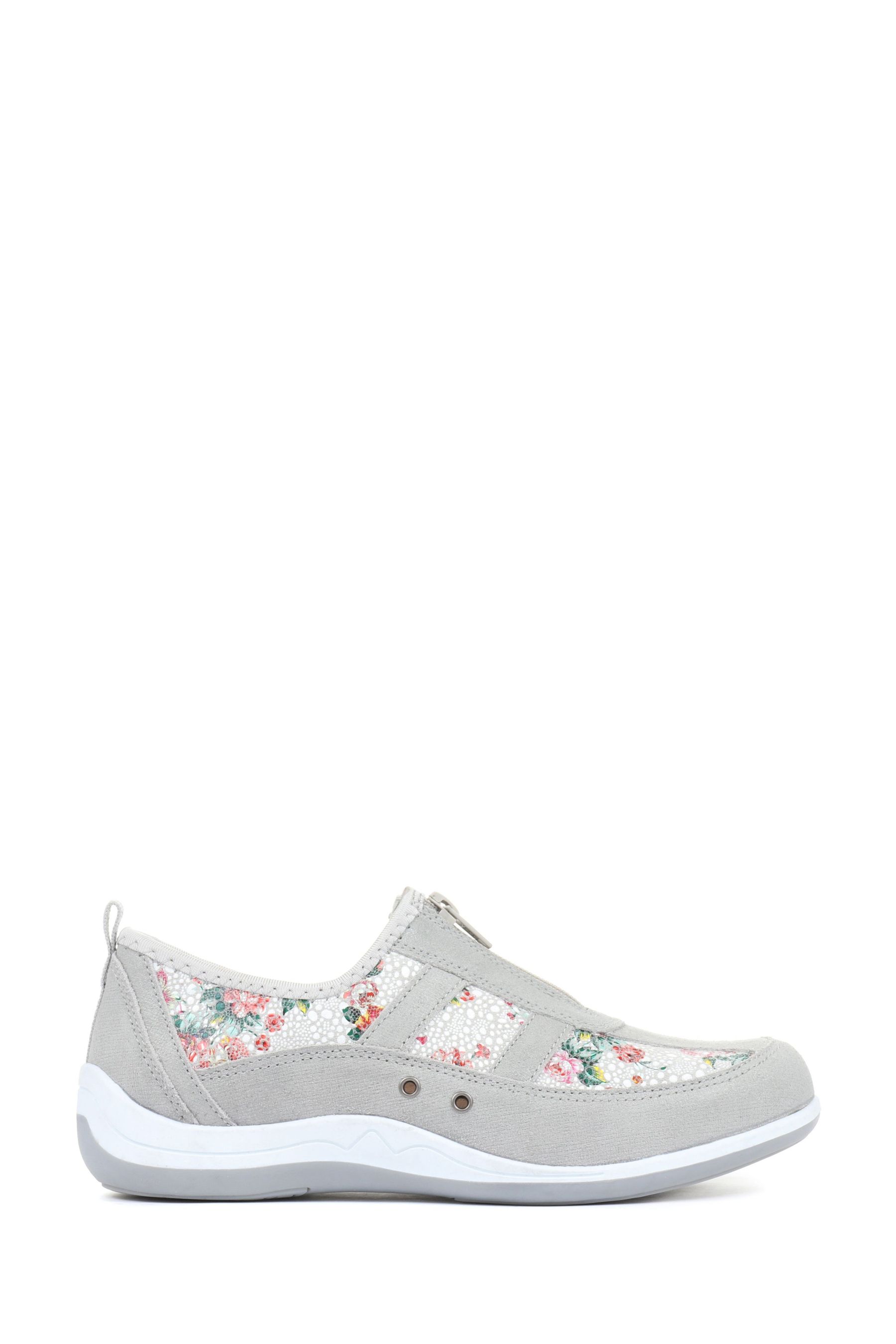 Buy Pavers Grey Floral Pavers Wide Fit Trainers from Next Oman