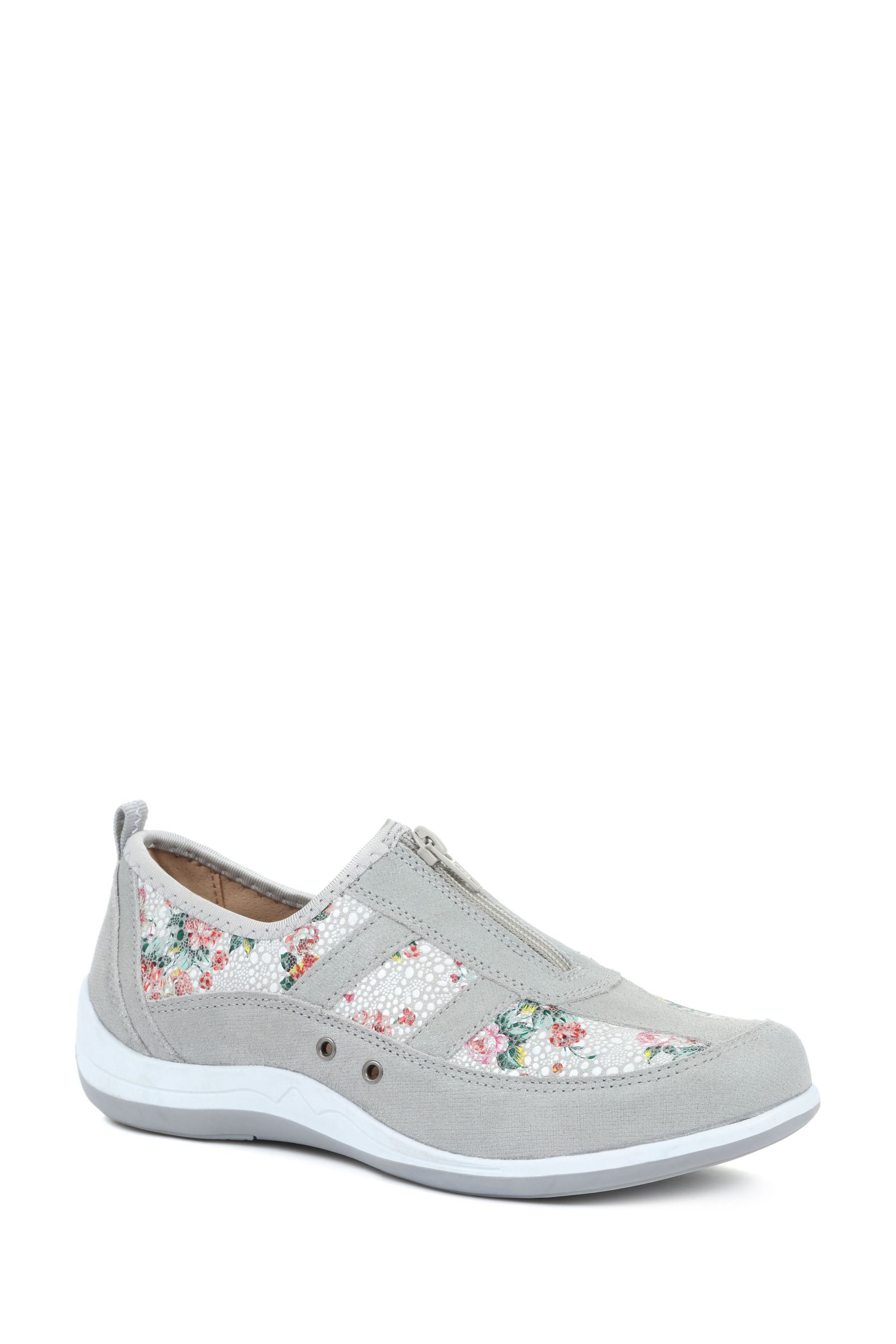 Buy Pavers Grey Floral Pavers Wide Fit Trainers from Next United Arab Emirates
