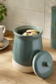 Teal Blue Wolton Biscuit Jar - Image 1 of 3