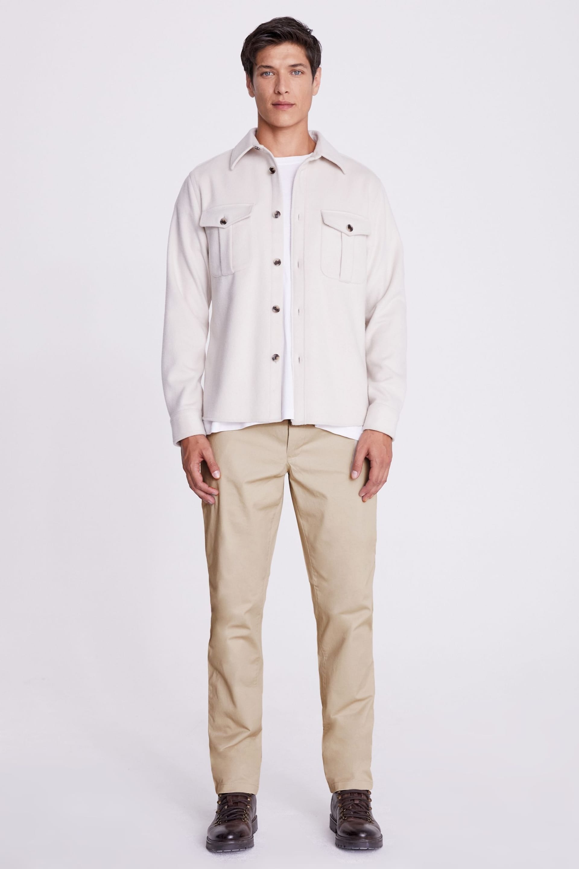 MOSS Natural Tailored Chino Trousers - Image 2 of 4