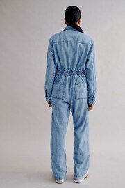 Mid Blue Denim Jumpsuit - Image 3 of 6