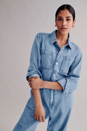 Mid Blue Denim Jumpsuit - Image 4 of 6