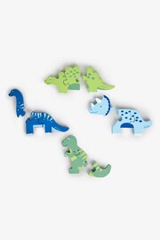 JoJo Maman Bébé Green Wooden Dinosaur Puzzle Set - Image 3 of 8