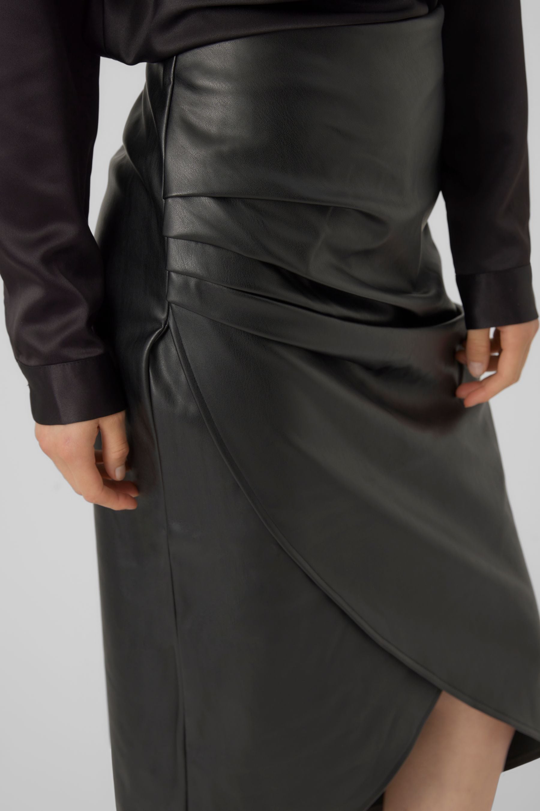 Ruched wrap deals skirt dress