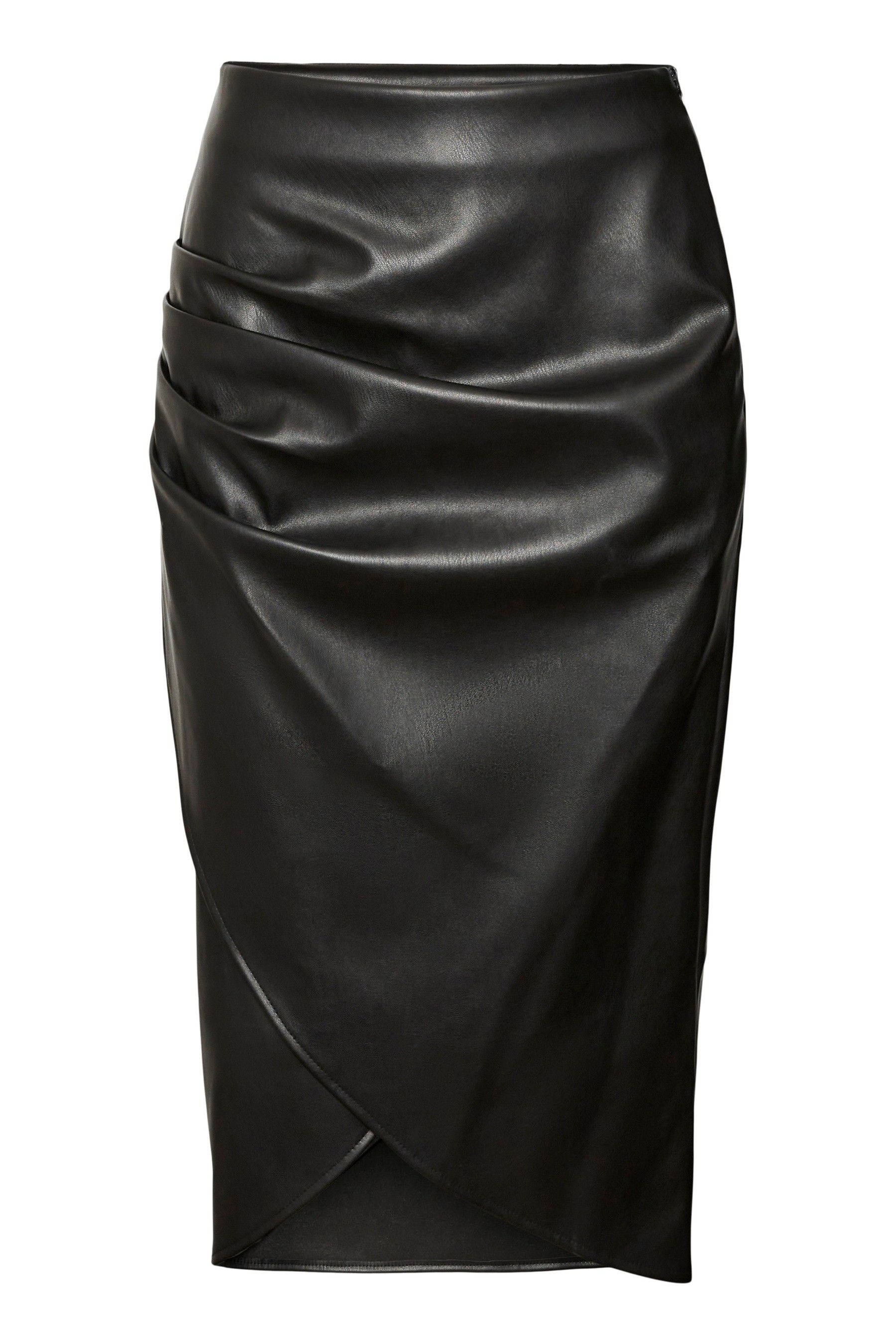 Ruched wrap midi skirt 2025