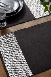 Set of 2 Monochrome Bronx Fabric Placemats - Image 2 of 4