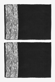 Set of 2 Monochrome Bronx Fabric Placemats - Image 4 of 4