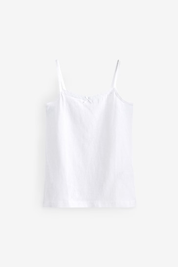 White Lace Trim Cami Vest 10 Pack (1.5-16yrs)