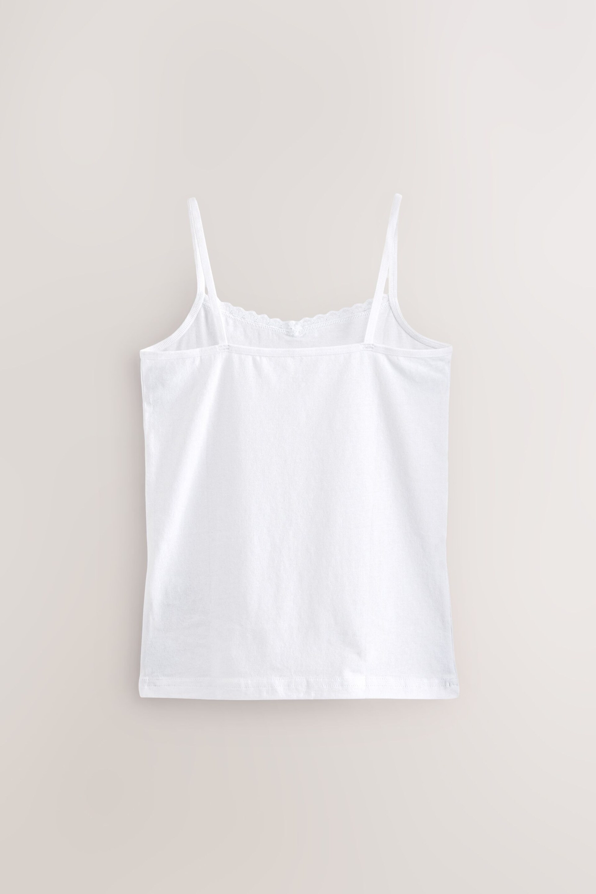 White Lace Trim Cami Vest 10 Pack (1.5-16yrs) - Image 3 of 4
