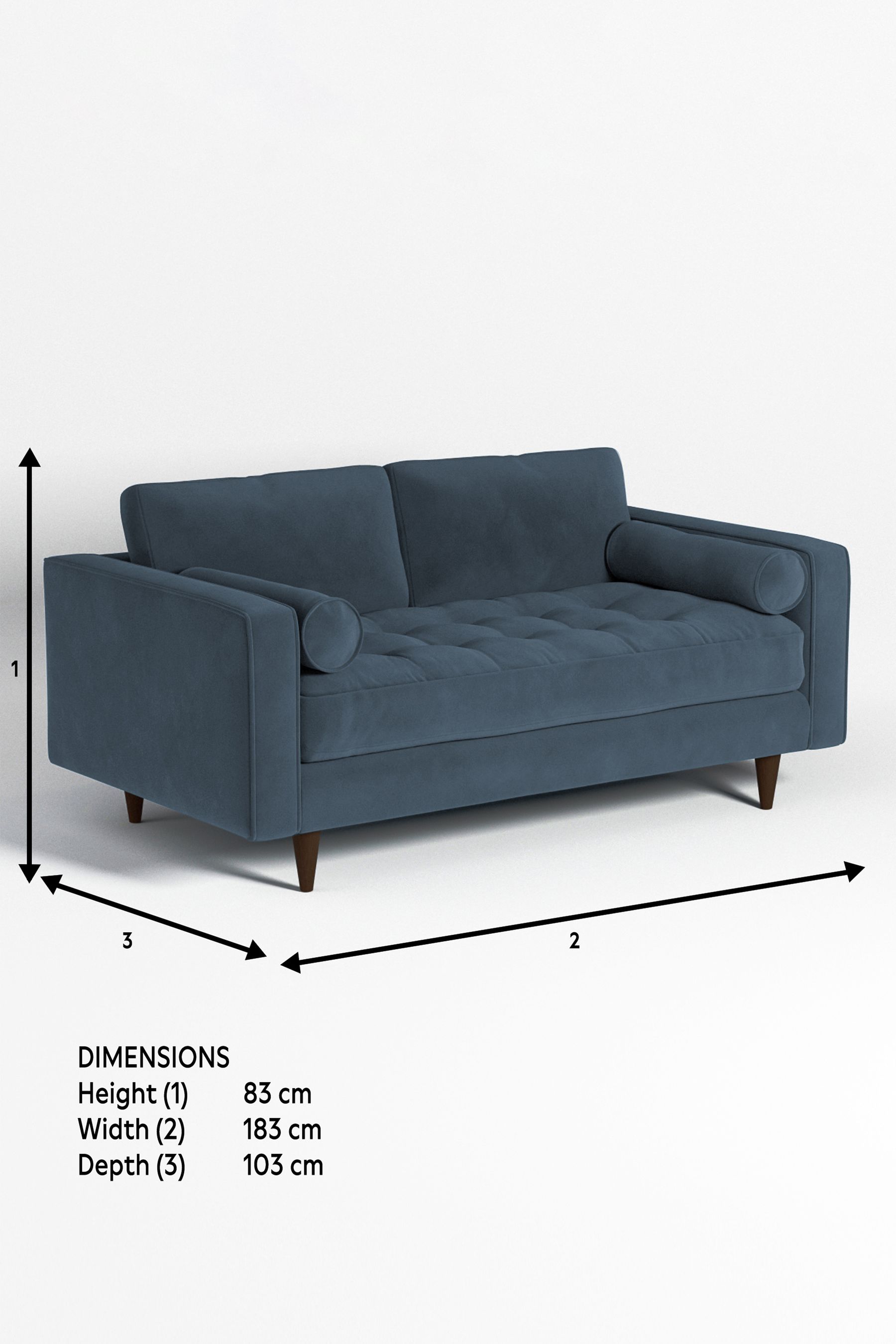 Next shop navy sofa