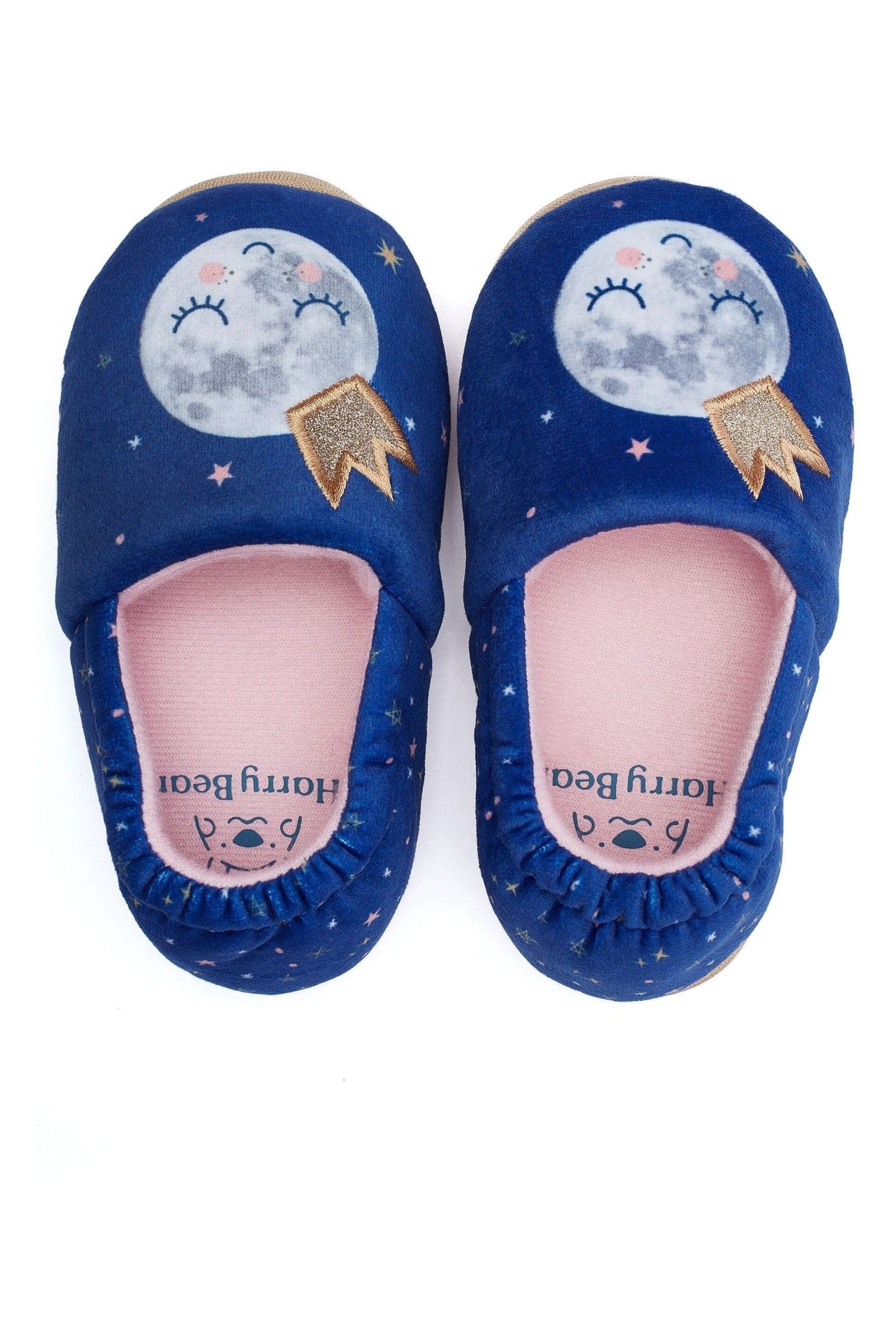 Harry Bear Purple Nighttime Printed Slippers - Image 4 of 5