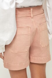 Pink Double Button Denim Shorts - Image 3 of 6