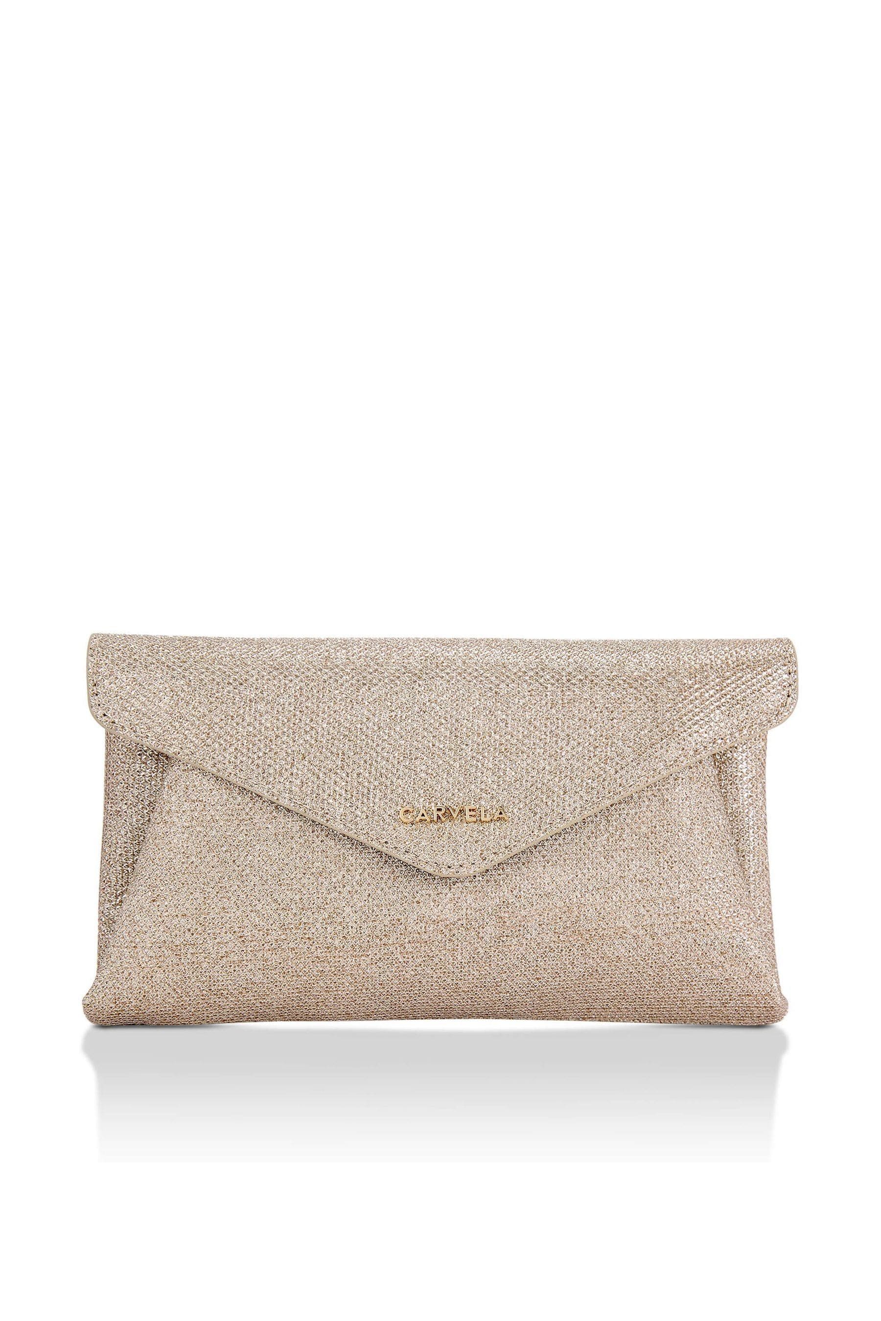 Carvela sale gold clutch