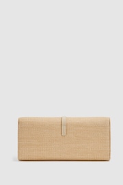 Reiss Natural Regent Raffia Baguette Clutch Bag - Image 4 of 6