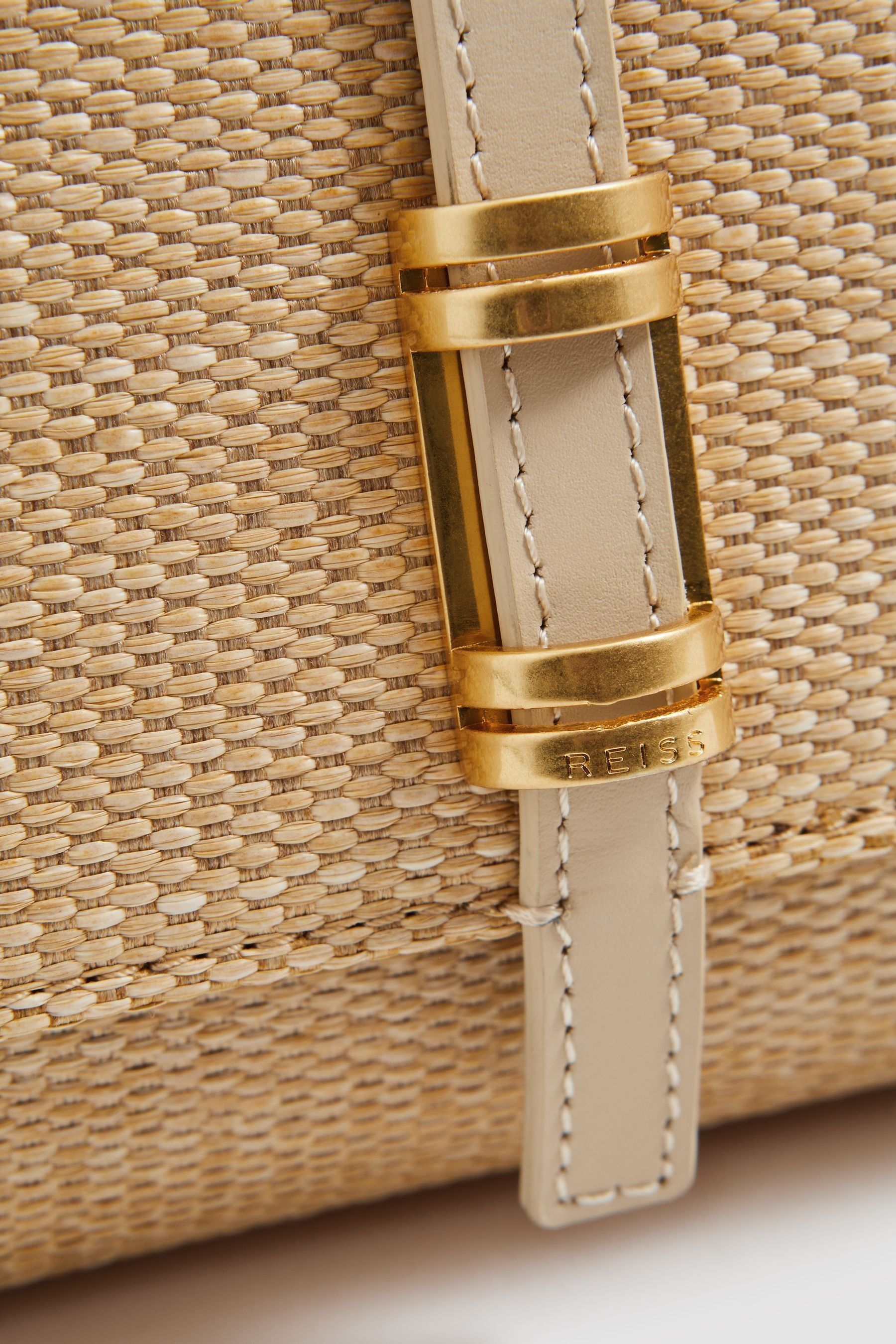 Buy Reiss Natural Regent Raffia Baguette Clutch Bag from Next United Arab Emirates